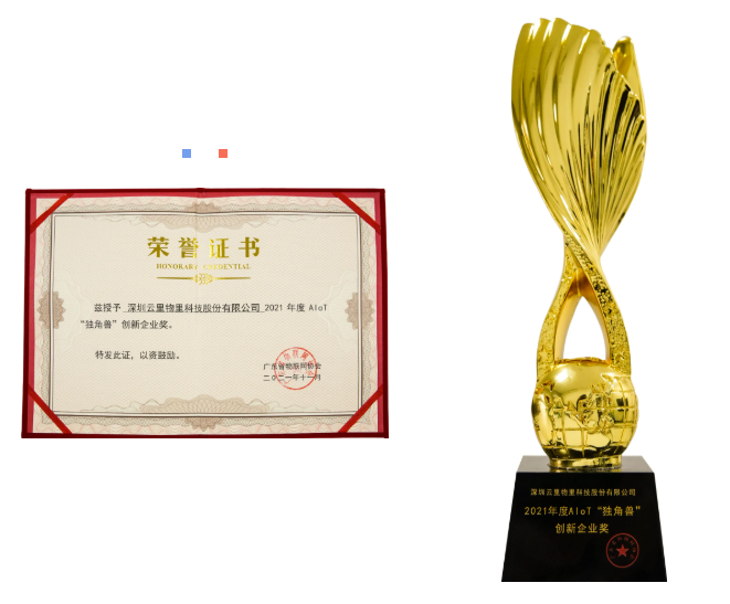 喜訊 | 云里物里榮獲2021年度AIoT“獨角獸”創新企業獎